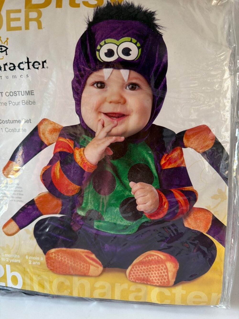 In Character Spider Baby Halloween Costume Size Small 6-12 Months